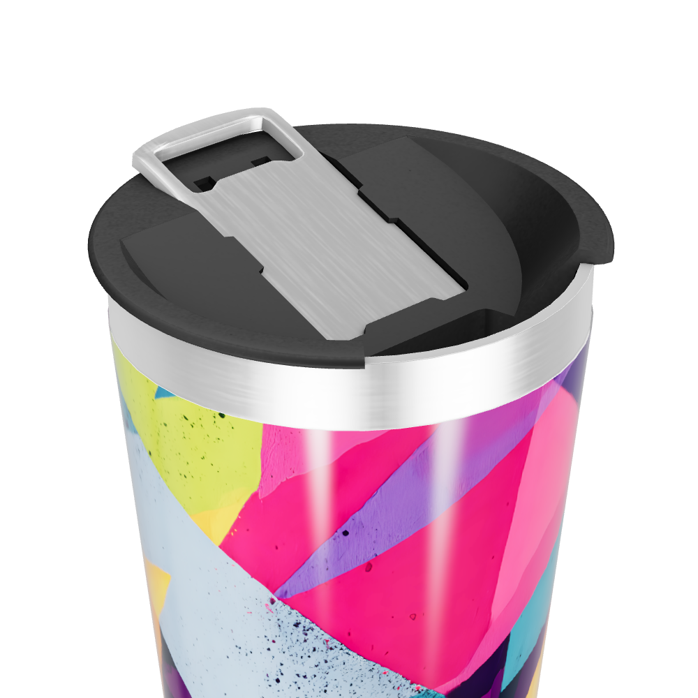 Copo Térmico - Colorido Geométrico Aço Inox
