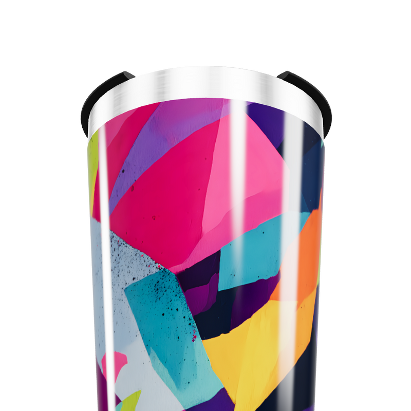 Copo Térmico - Colorido Geométrico Aço Inox