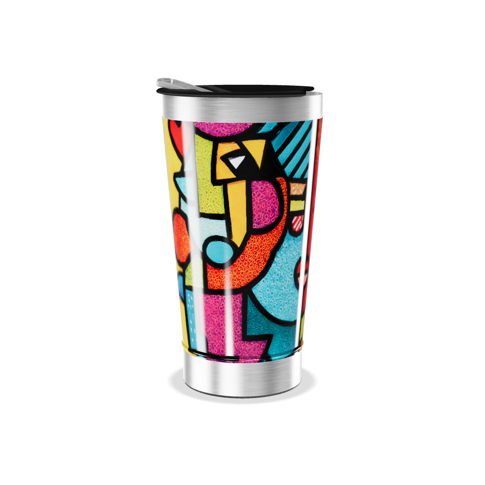 Copo Térmico - Arte Colorida Inox