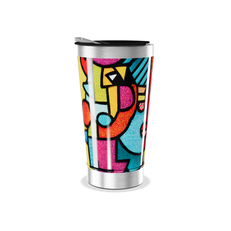 Copo Térmico - Arte Colorida Inox