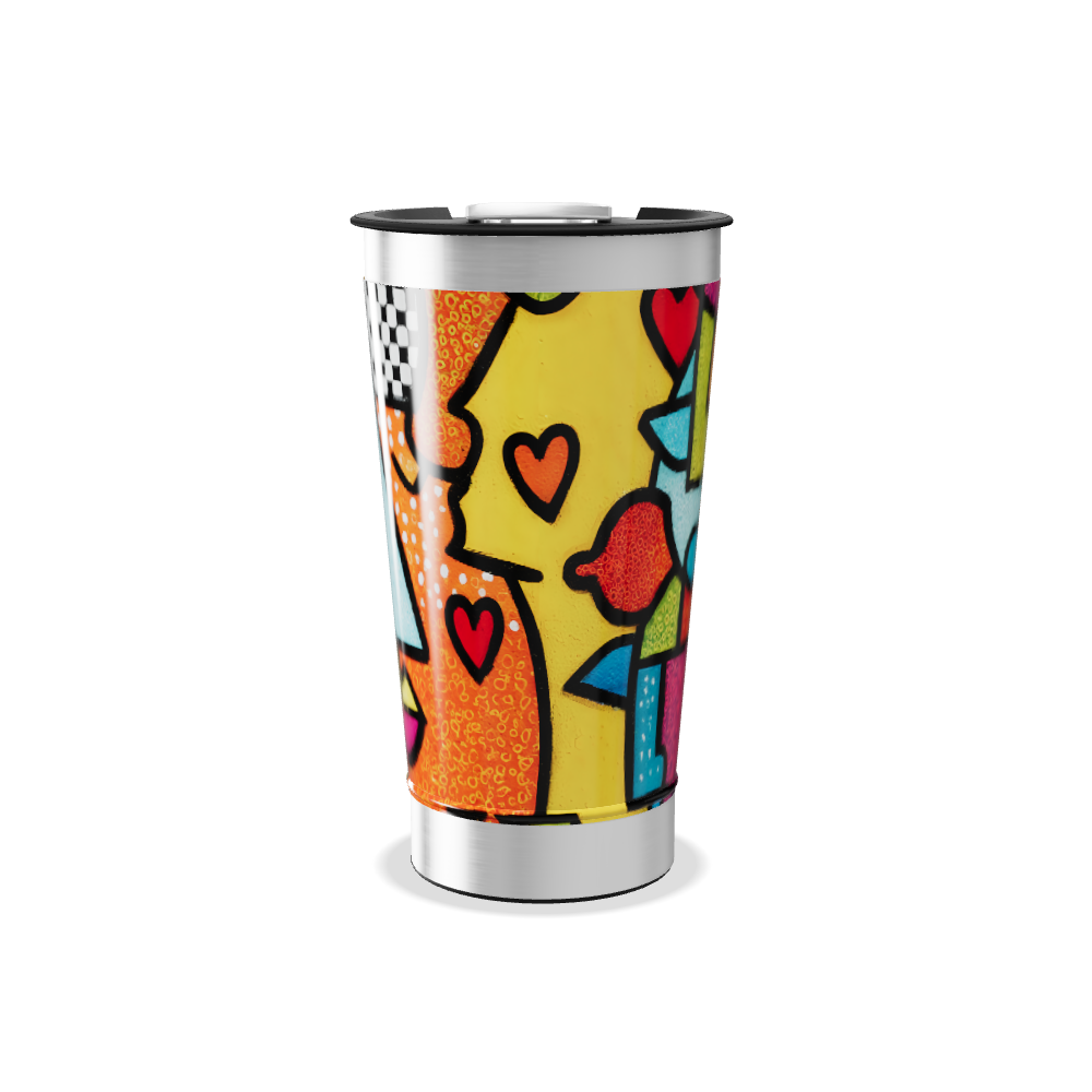 Copo Térmico - Arte Colorida Inox