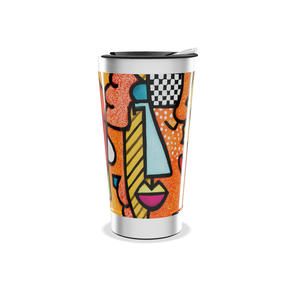 Copo Térmico - Arte Colorida Inox