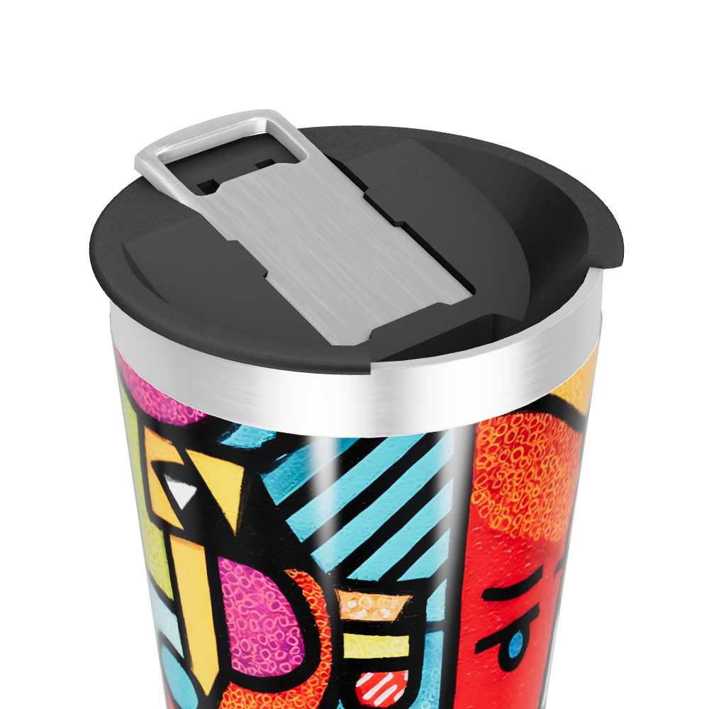 Copo Térmico - Arte Colorida Inox