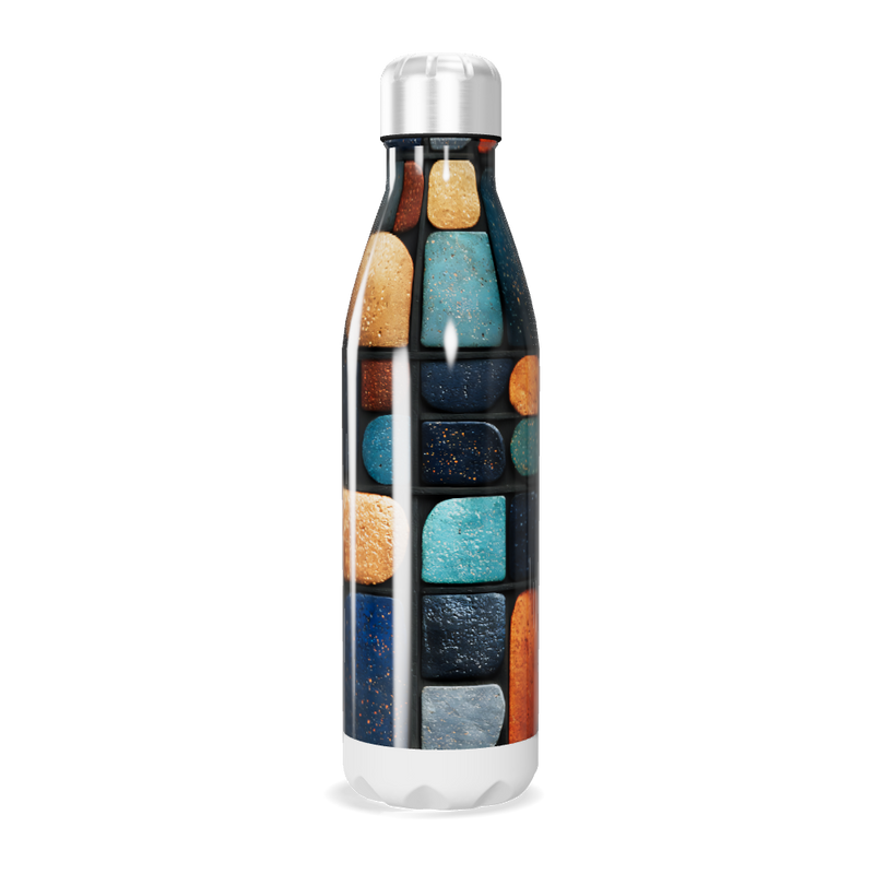 Garrafa Inox - Pedras Coloridas