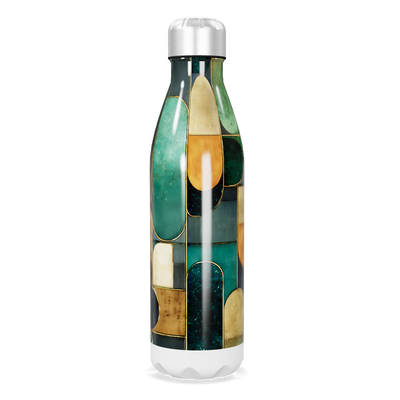 Garrafa Inox Verde - Estampa Geométrica
