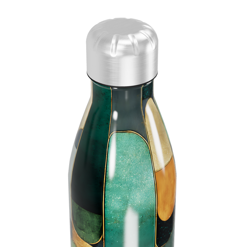 Garrafa Inox Verde - Estampa Geométrica