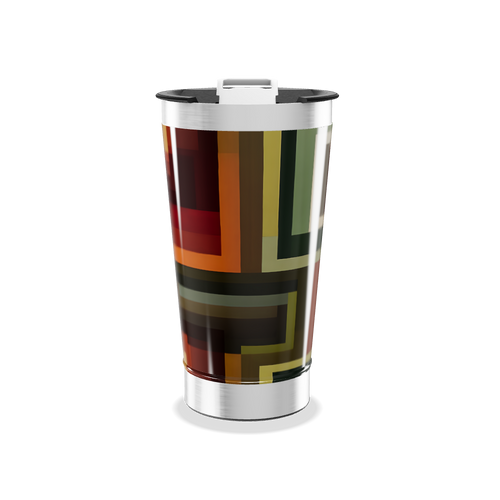 Copo Térmico - Estampa Geométrica Colorida