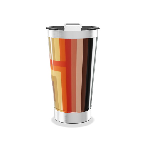 Copo Térmico - Listras Coloridas Aço Inox
