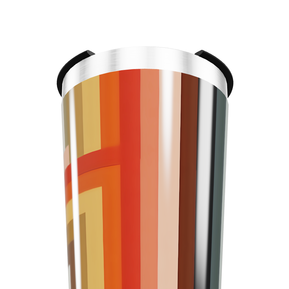 Copo Térmico - Listras Coloridas Aço Inox