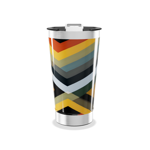 Copo Térmico - Estampa Chevron Colorida