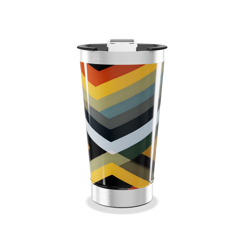 Copo Térmico - Estampa Chevron Colorida