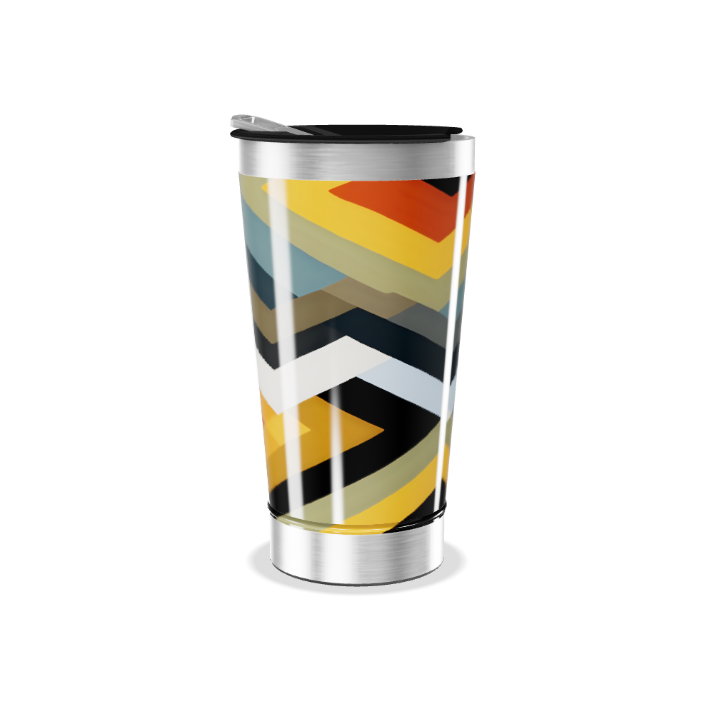 Copo Térmico - Estampa Chevron Colorida