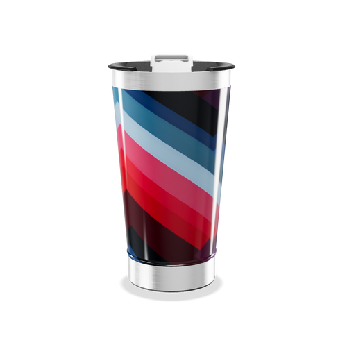 Copo Térmico - Listras Coloridas Inox
