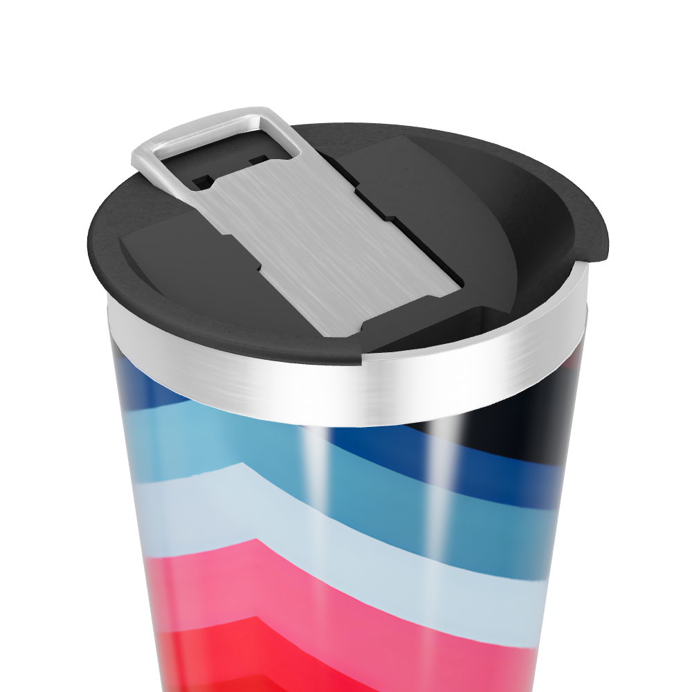 Copo Térmico - Listras Coloridas Inox