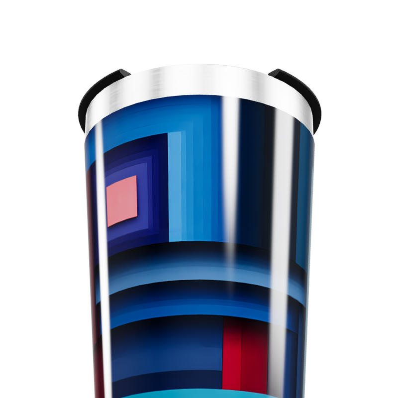 Copo Térmico - Estampa Geométrica Azul