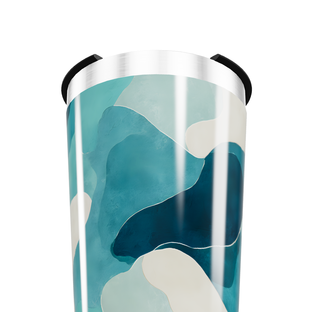 Copo Térmico - Azul Abstrato Aço Inox