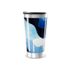Copo Térmico - Estampa Azul Abstrata