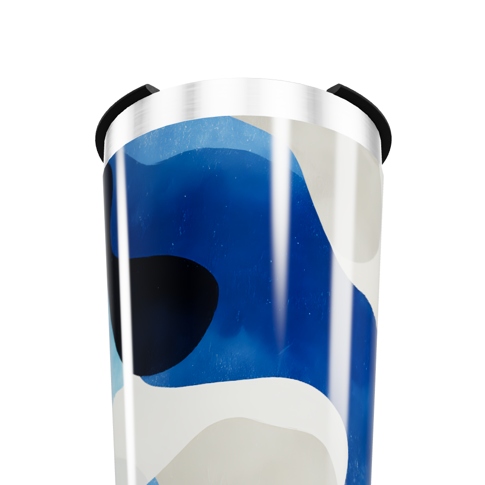 Copo Térmico - Estampa Azul Abstrata