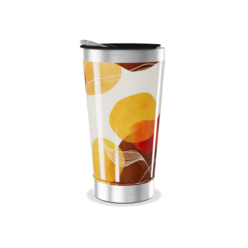 Copo Térmico - Estampa Abstrata Colorida