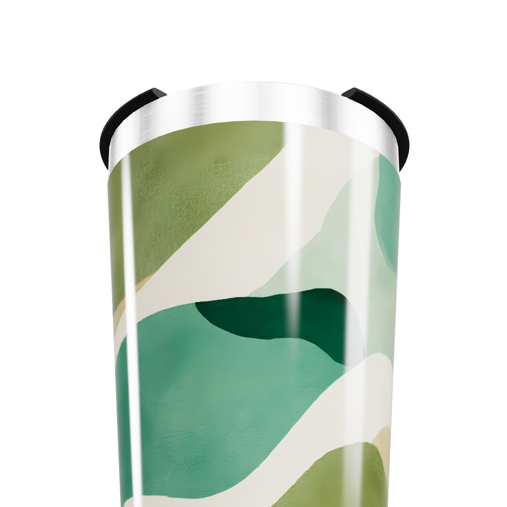 Copo Térmico - Estampa Verde Abstrata