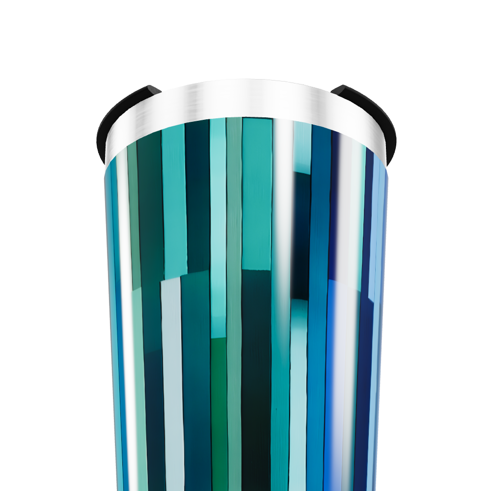 Copo Térmico - Azul com Listras Verticais