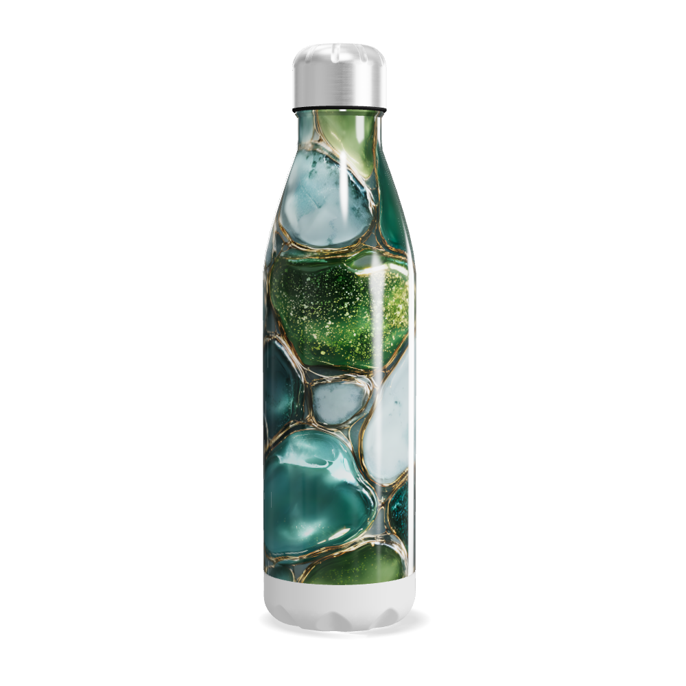Garrafa Inox - Verde Marmorizada 500ml