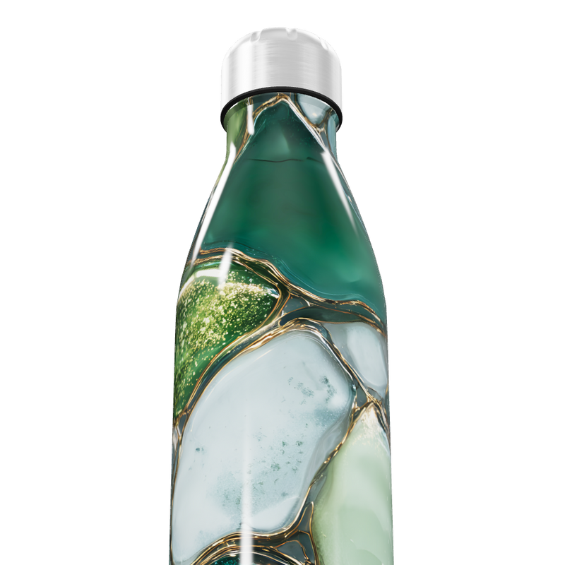 Garrafa Inox - Verde Marmorizada 500ml
