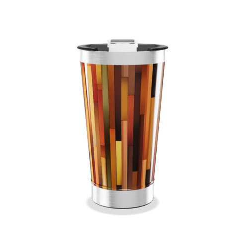 Copo Térmico - Estampa Listrada Colorida