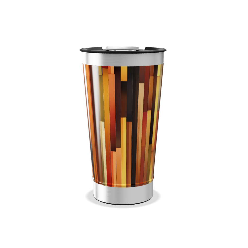 Copo Térmico - Estampa Listrada Colorida