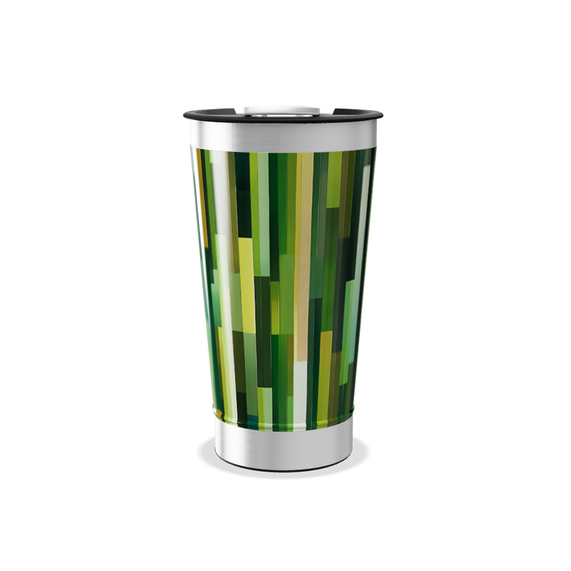 Copo Térmico - Estampado Verde Geométrico