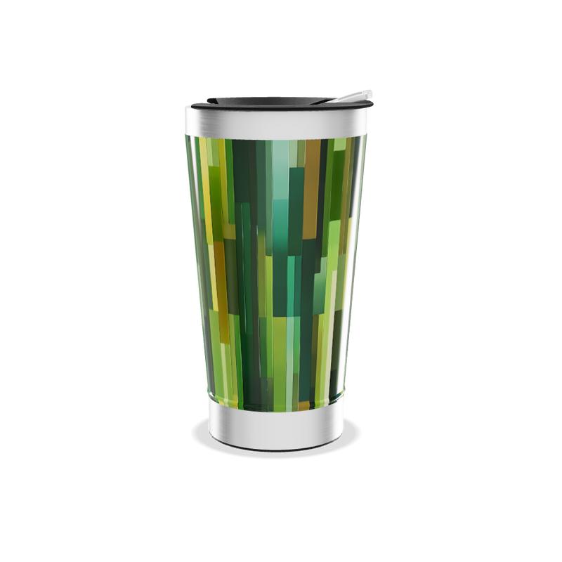 Copo Térmico - Estampado Verde Geométrico