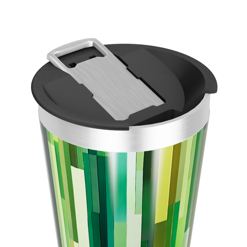 Copo Térmico - Estampado Verde Geométrico