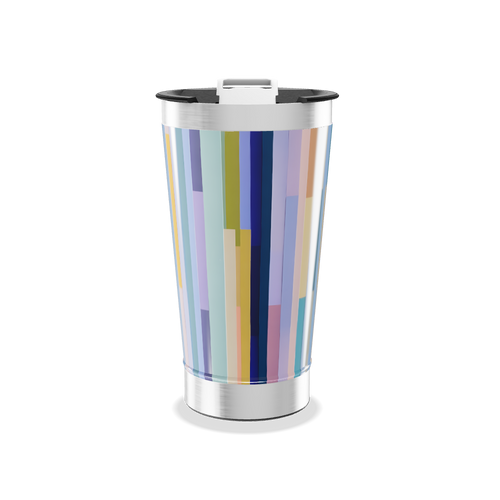Copo Térmico - Listras Coloridas Inox