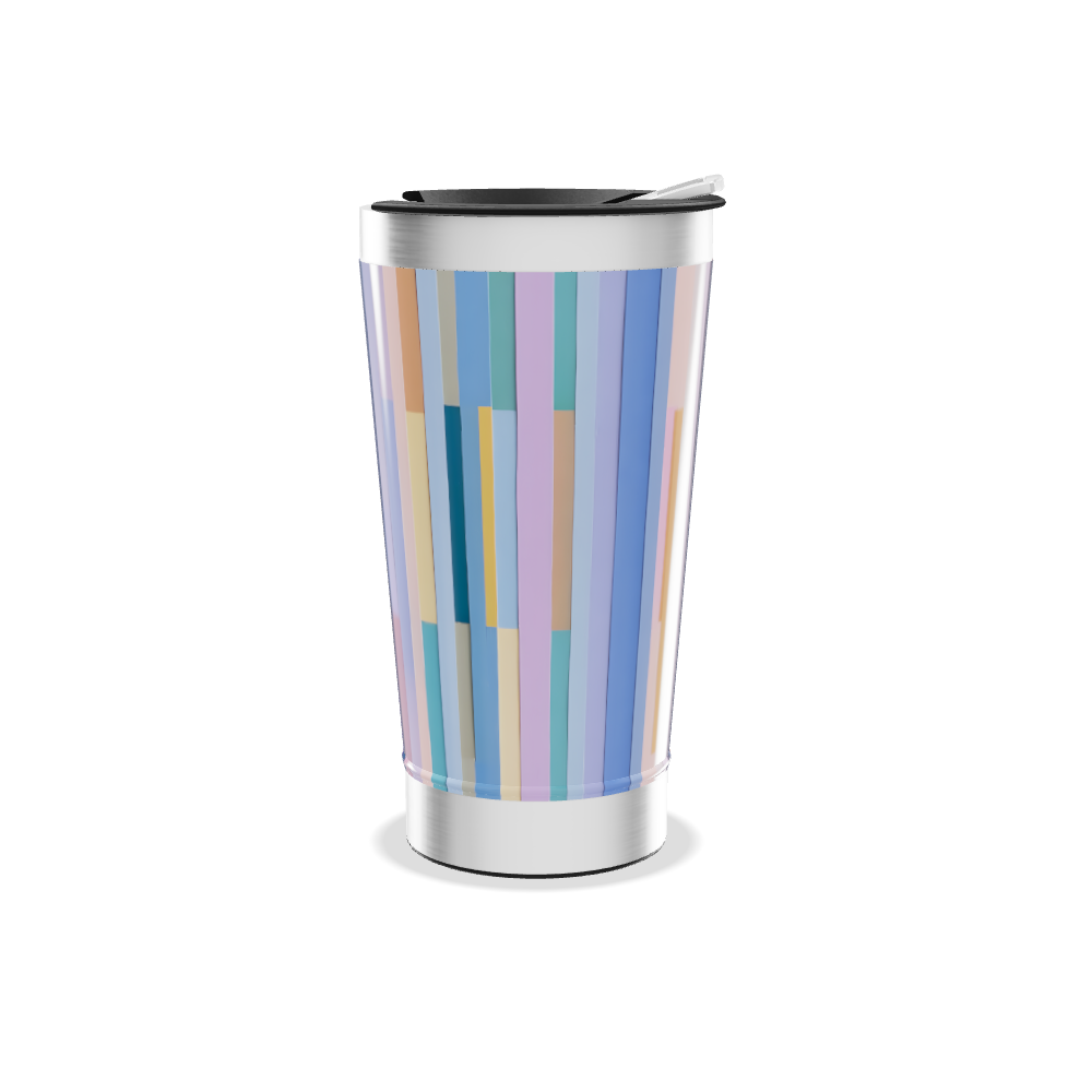 Copo Térmico - Listras Coloridas Inox
