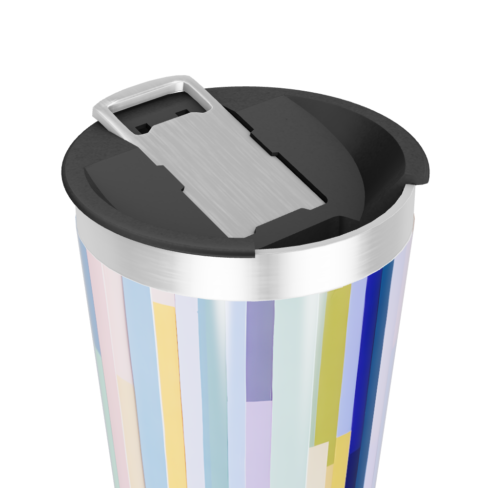 Copo Térmico - Listras Coloridas Inox