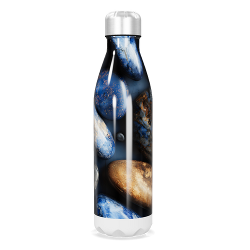 Garrafa Inox - Estampa Pedras Azuis