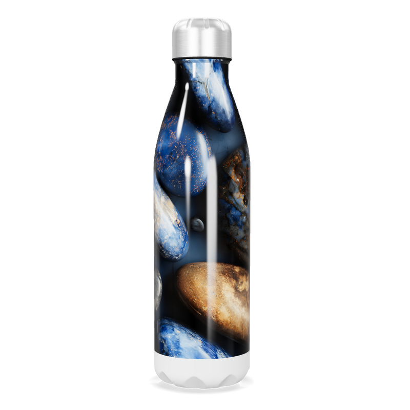 Garrafa Inox - Estampa Pedras Azuis