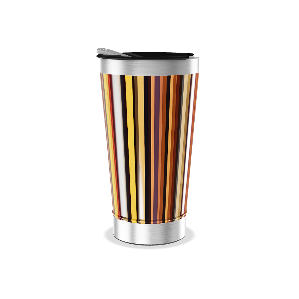 Copo Térmico - Listrado Colorido Inox