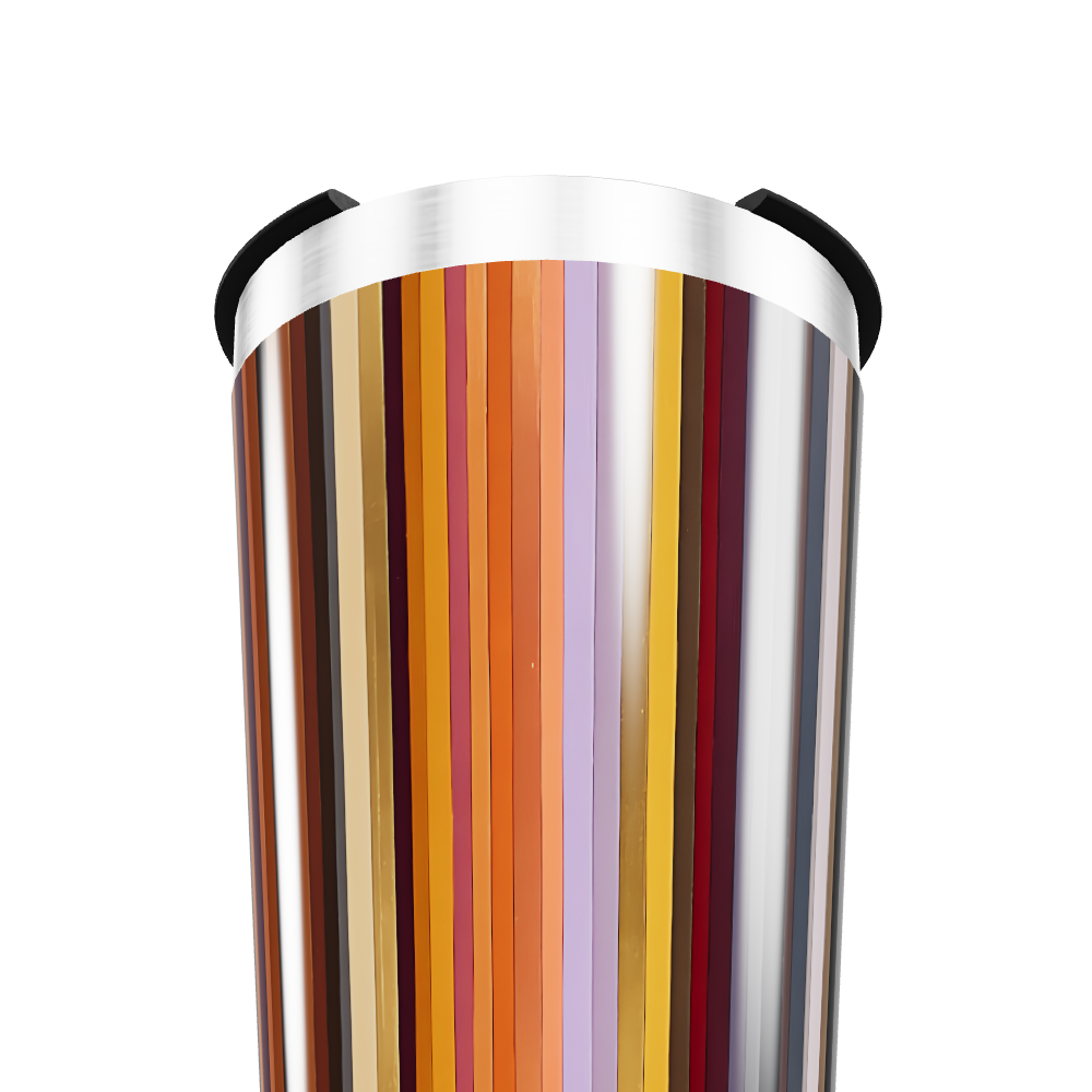 Copo Térmico - Listrado Colorido Inox