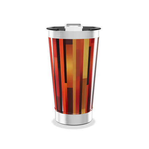 Copo Térmico - Estampa geométrica colorida