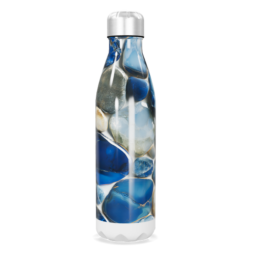 Garrafa Inox - Estampa Pedras Azuis