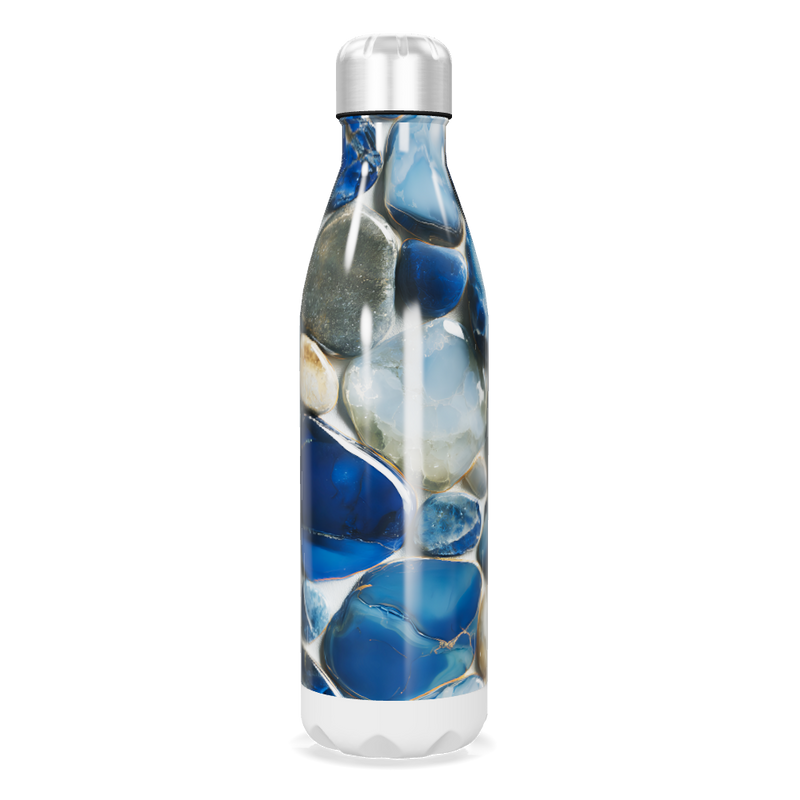 Garrafa Inox - Estampa Pedras Azuis