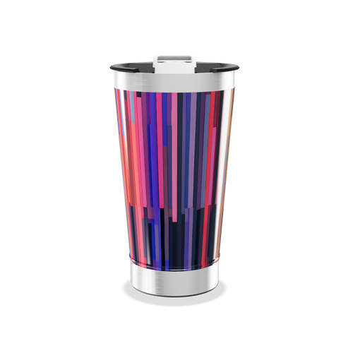 Copo Térmico - Colorido com Listras Verticais