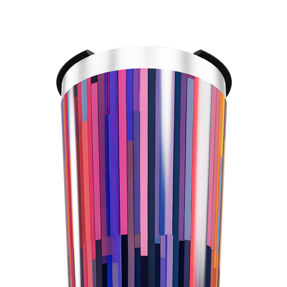 Copo Térmico - Colorido com Listras Verticais