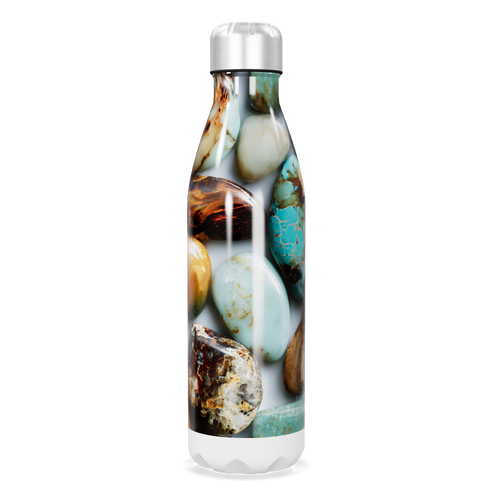 Garrafa Inox - Estampa Pedras Coloridas