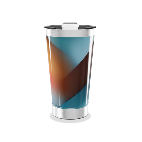 Copo Térmico - Design Geométrico Colorido