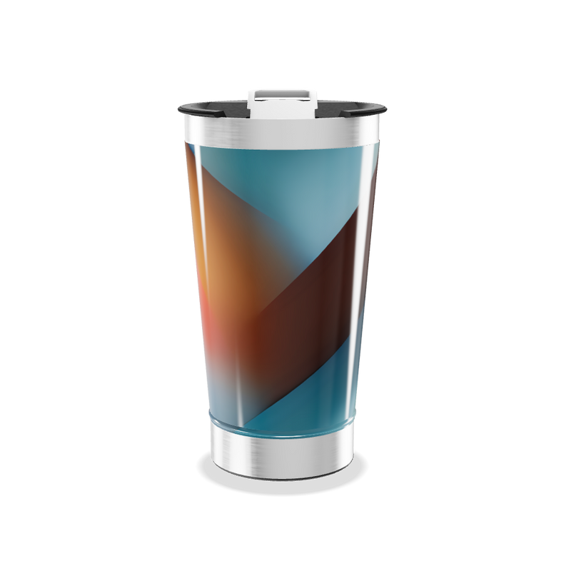 Copo Térmico - Design Geométrico Colorido