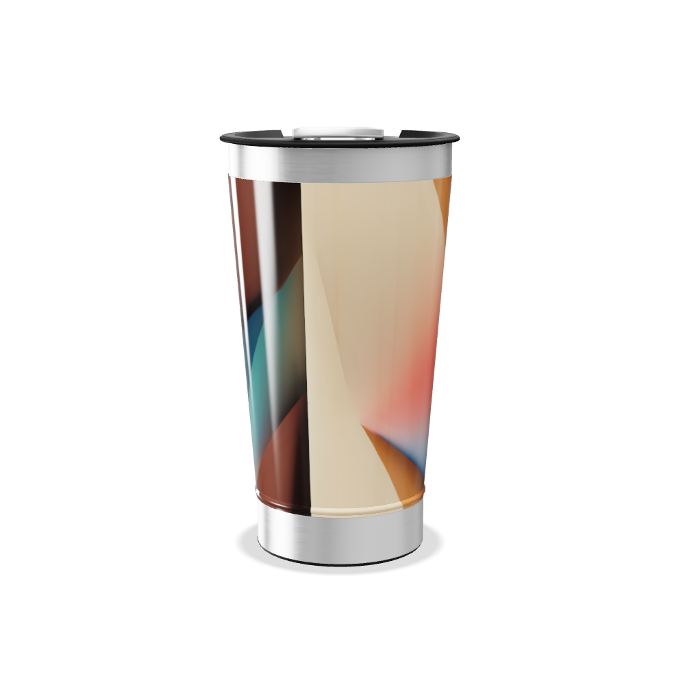 Copo Térmico - Design Geométrico Colorido