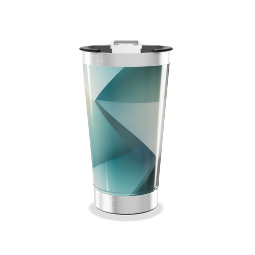 Copo Térmico - Azul Geométrico Inox