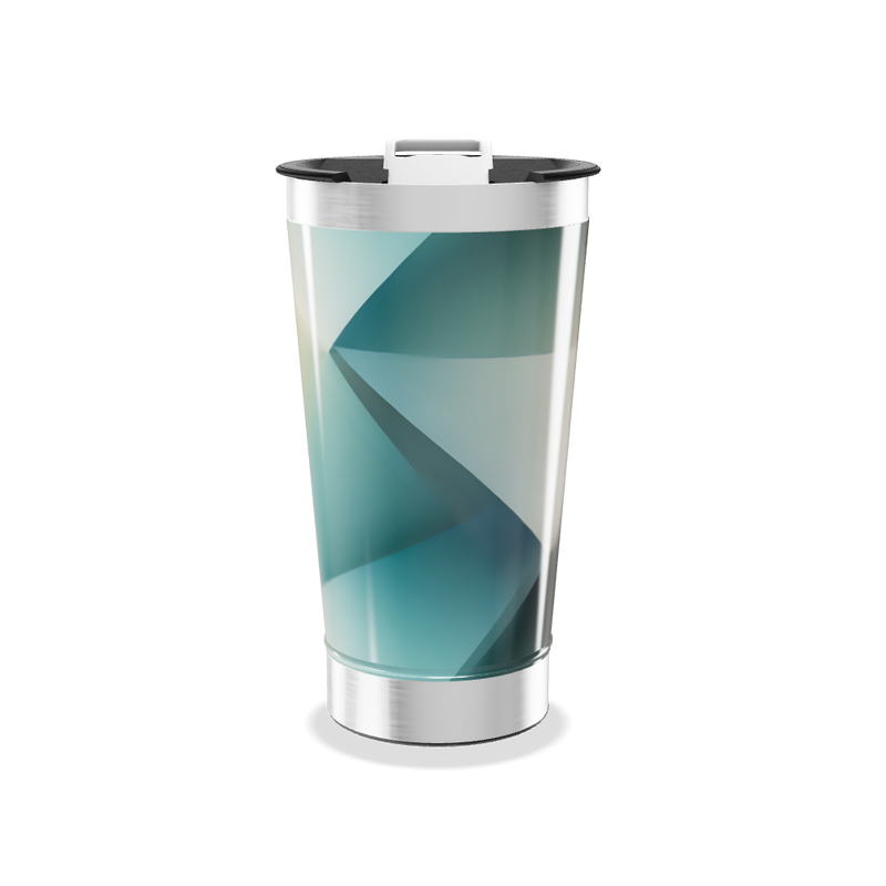 Copo Térmico - Azul Geométrico Inox